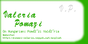 valeria pomazi business card